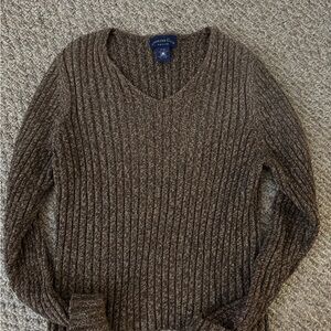 Charter Club V-Neck Sweater in Rich Brown
